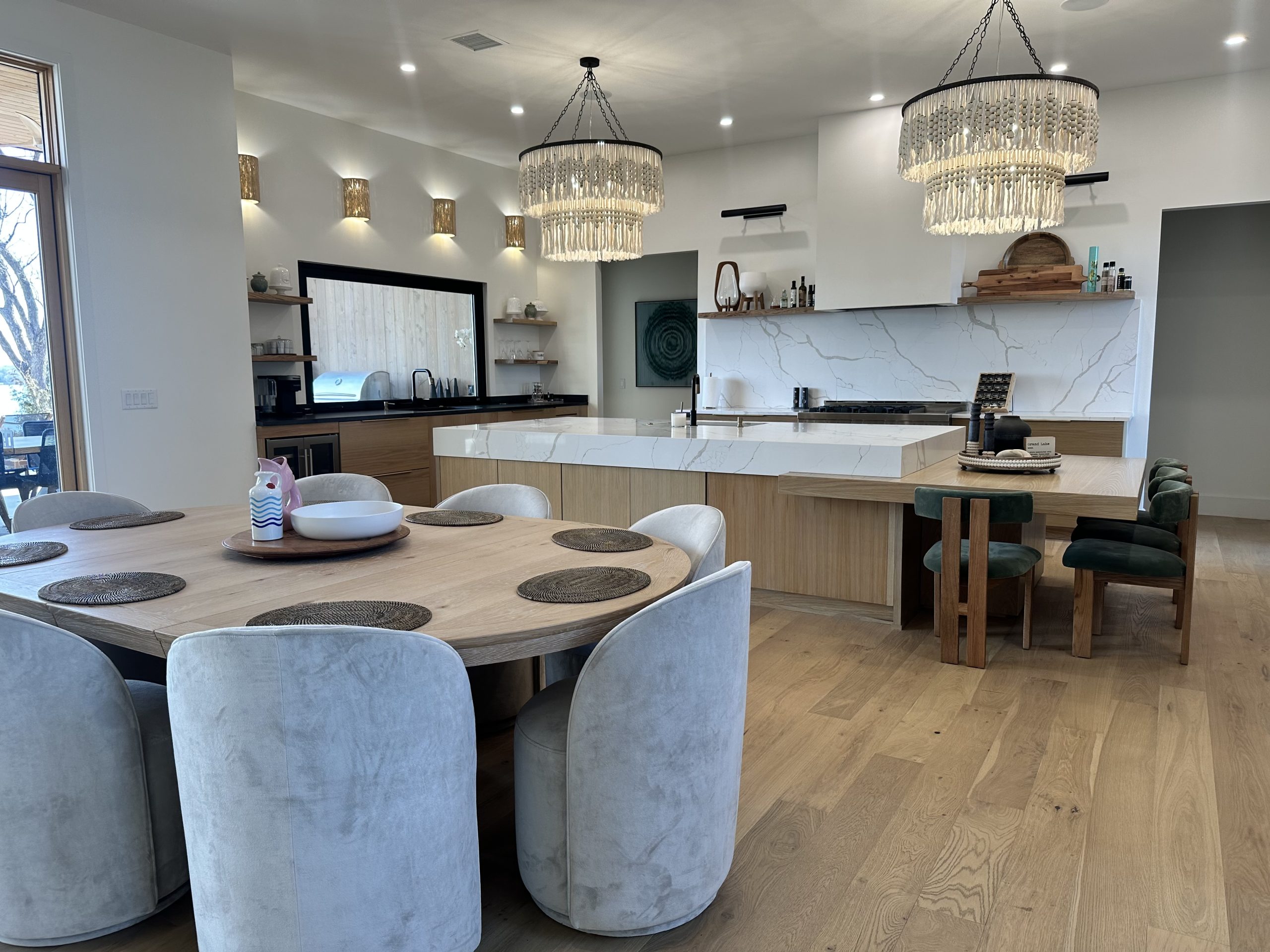 Stunning View of Dining Room to Kitchen from Front Entrance!