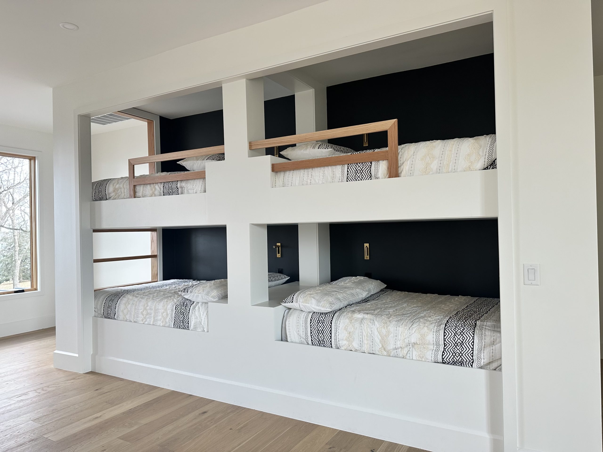 4 Huge Full Built In Bunk Beds for the Kids