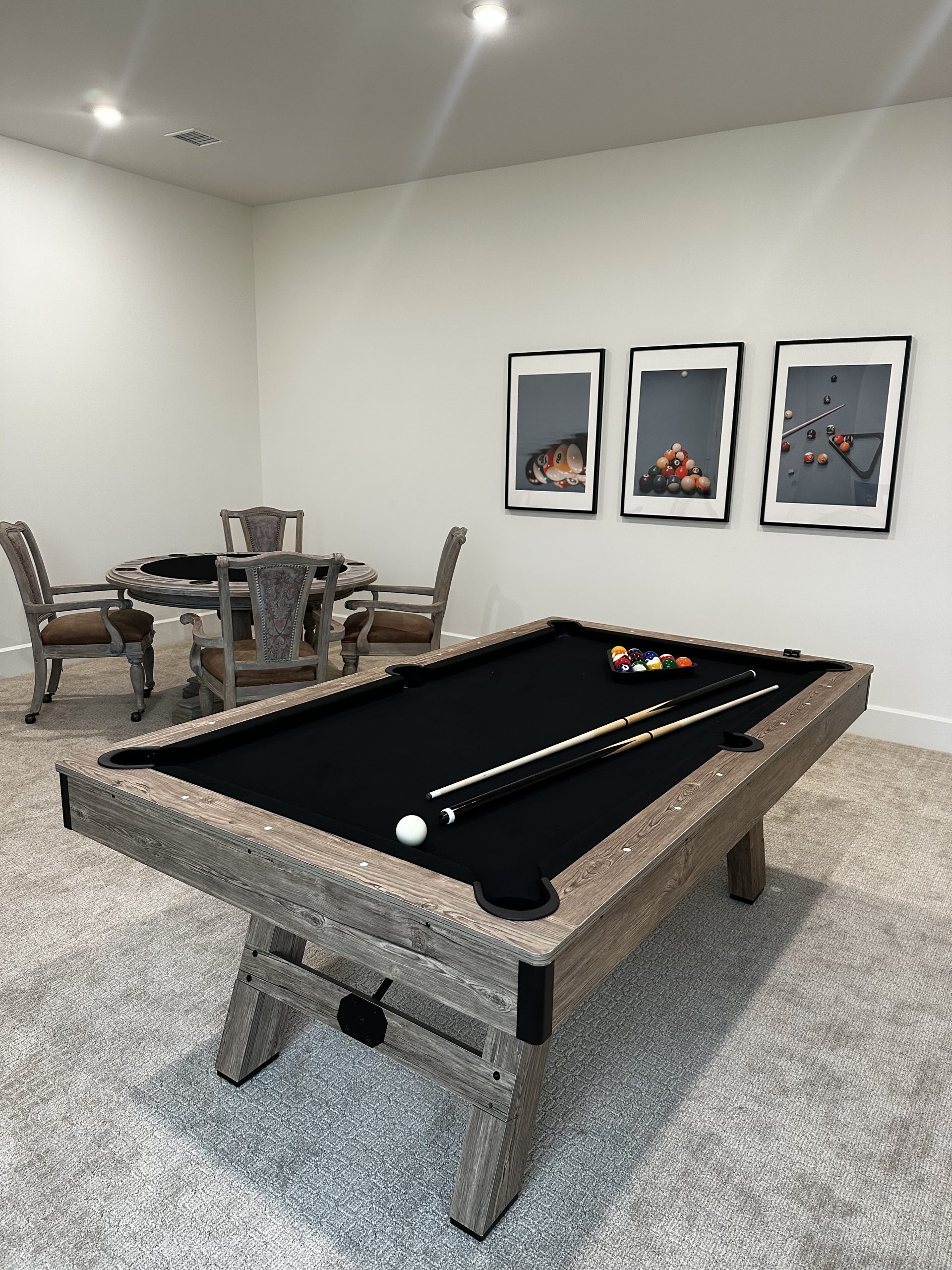 Newly Added Pool Table in Gameroom