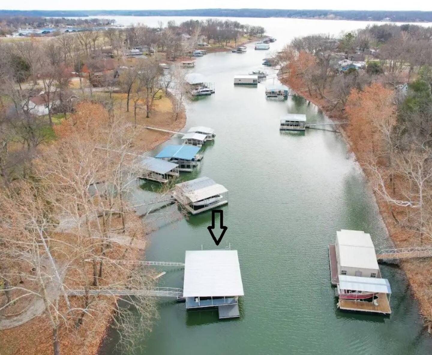 Location of dock in cove
